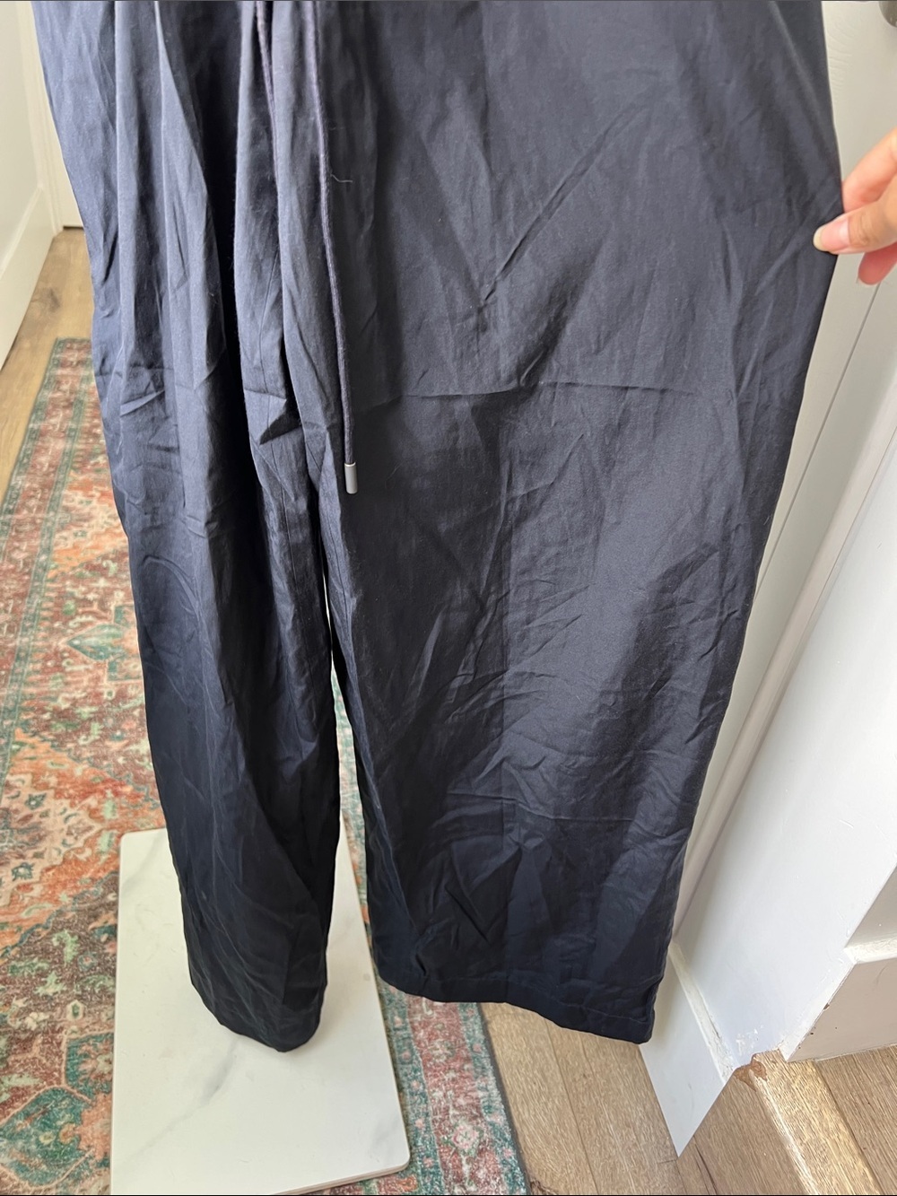 3.1 Phillip Lim Silk Cotton Sleeveless Modern Cutout Wide Leg Jumpsuit Black 00 - Picture 9 of 10